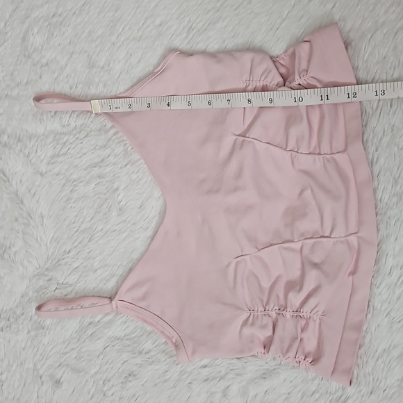 39. Free People Good Karma Ruched Crop Tank Light pink - Picture 7 of 12